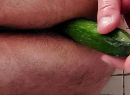 Big Ass Anal Play with Cucumber