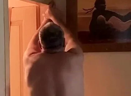 Working Out After Playing with My Cock
