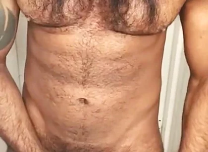 Bearded and Rugged Man Jerking off and Cumming
