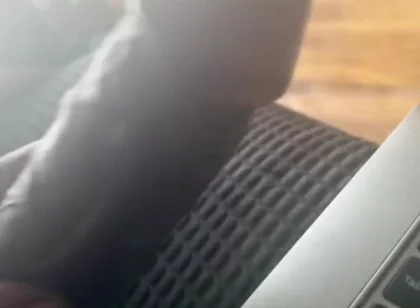 Stroking My Big Black Cock Watching Porn