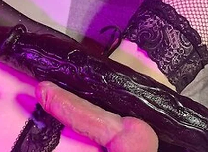 Bbc Dildo Fucks Cute Femboy Deep In Belly Till She Cums. - Ending