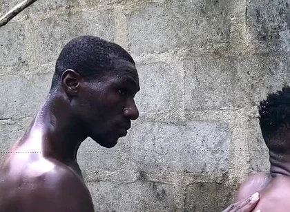 Outdoors Sex Muscular African Top Guy Demolish a Poor Bottom Asshole Inside Bush