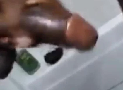 Stroking Rubbing Shaking My Huge Black Cock