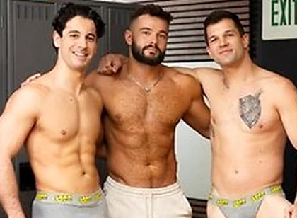 Hunks Paul, Brysen & Hayden Harding Have Hot Steamy Sex And They Moan Loudly