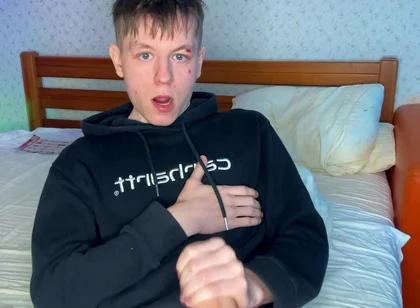 Bored in My Room so I Rubbed My Big Cock Until I Blew a Load