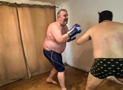 Silver Stepdaddy Boxer Vs Heterofighter - Dirty Boxing Heat