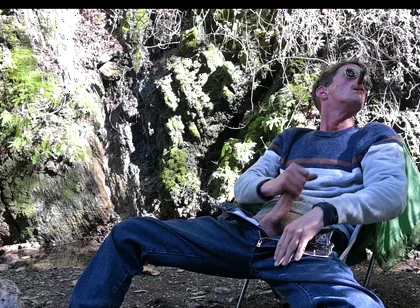 Big Cock Outdoor Cumshot and Smoking