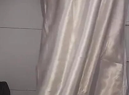 Satin White Long Lingerie Fetish Cum