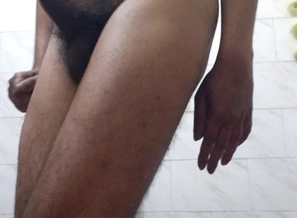 Indian Teen Femboy with Phimosis Dick Jerking and Stroking in the Bathroom Until Cum