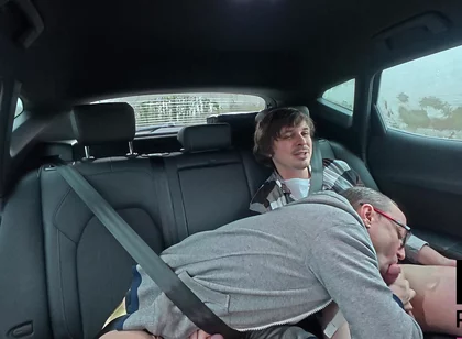 Two Straight Sucks Each Other and Tries to Fuck in the Back of a Car