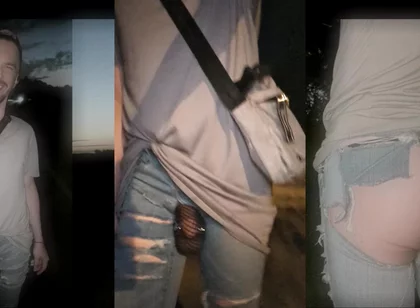 Walking Through the City in Bottomless Jeans