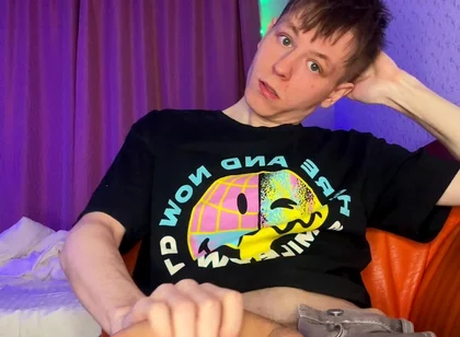 Just a Horny Twink Who Loves to Show off His Big Cock