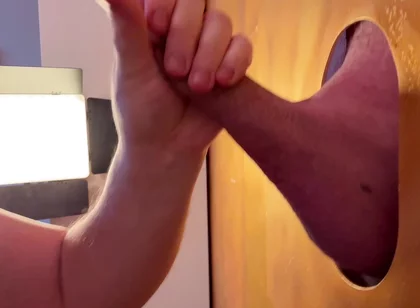 Builder Shoves His Thick Rock-hard Cock Through. Then This Happens?