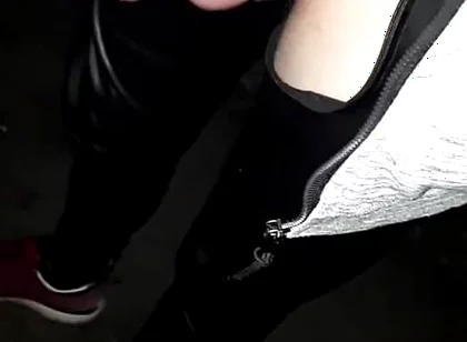 Winter Hike with a Piss-soaked Rubber on My Dick