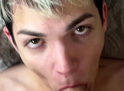 I Cum on His Face with My Hot and Sweet Cum!
