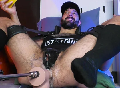 Ricky Cage February 2026 Live Cam Show - Tech Jock Wearing Cap and Socks Gets Machine-pounded