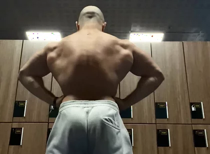 Sweaty Flexing After Training