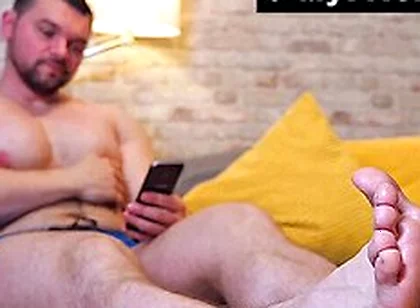 Naughty Aleck Wants Us To Drool Over His Big Bare Feet