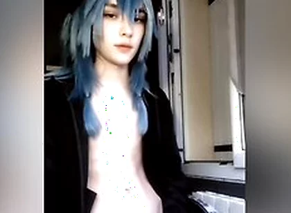 Gay Femboy Play With His Tummy & Dick