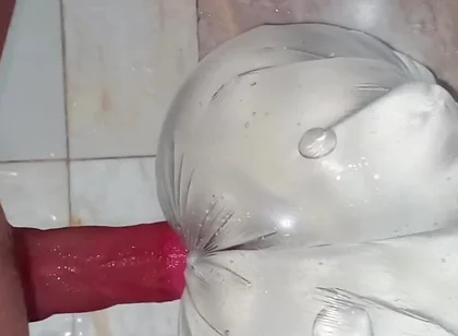Horny Anal Masturbation Alone in the Bathroom - Real Toy Play