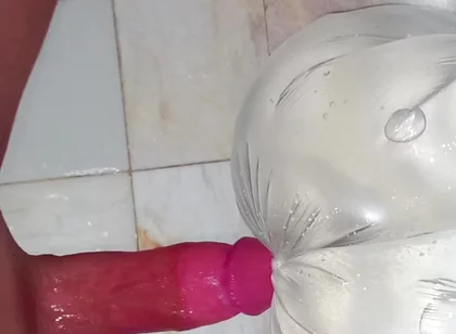 Horny Anal Masturbation Alone in the Bathroom - Real Toy Play