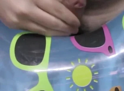 Playing with a cool swimring