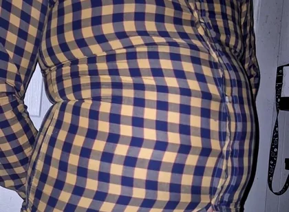Popping My Button up on My Belly
