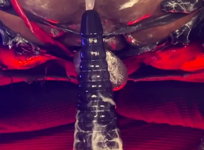 Femboy Bottom Dipsodeep Creams Butthole with Large Dildo - Anal Training