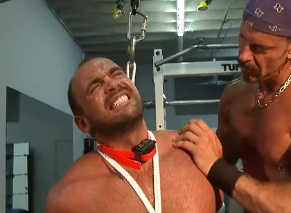 Colin Steele And Jessie Balboa In Gym Training Agony