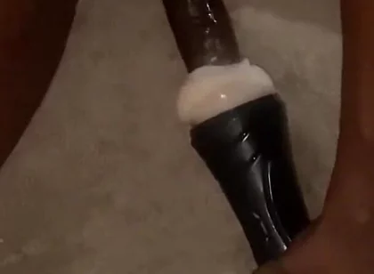 On My Knees Fucking Torch Fake Pussy