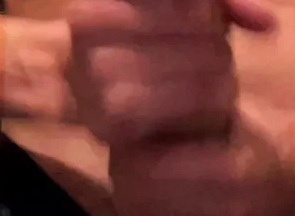 Skinny Guy Uses Both Hands to Stroke His Thick Dick and Drip Cum