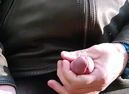 Walking In The Forest With A Jerked Dick Cumshot