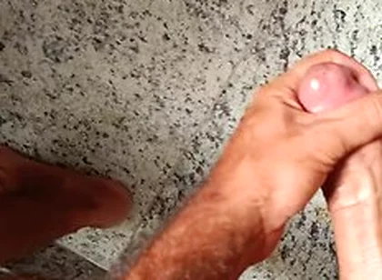 I Went Into The Club Bathroom And Gave A Hot Handjob With My Finger In My Ass, Very Horny