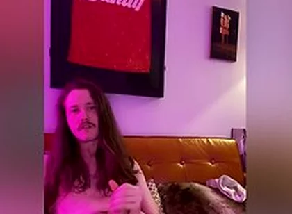 Hot Skinny Boy Jerks His Thick Cock On The Couch And Cums For You