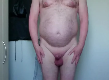 Naked, Chubby and Hard Cock