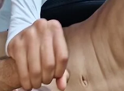 Hot Cum Splashes In Ropes On The Smooth Young Body Of The Twink Sissy Slut