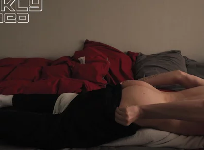 Morning Routine. Femboy Can't Help but Pillow Humping Imagining Your Tight Ass Filled with His Cum