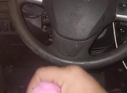 Using Pink Panties to Jerk off in My Car.