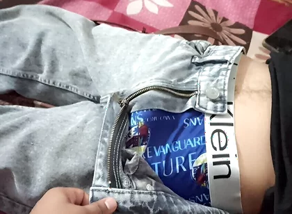 Wow First Time I Touch My Stepbrother Big Monster Cock in Pant