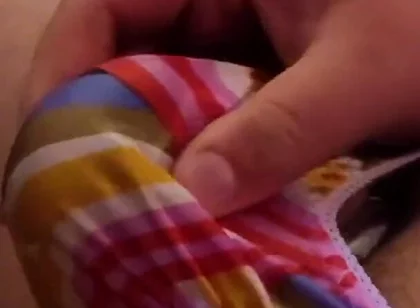 Little Satin Thong Play & Cock Ring Cum