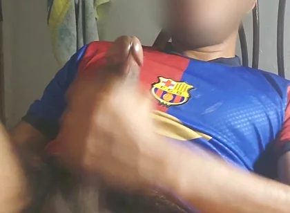 Masturbating a Big Cock