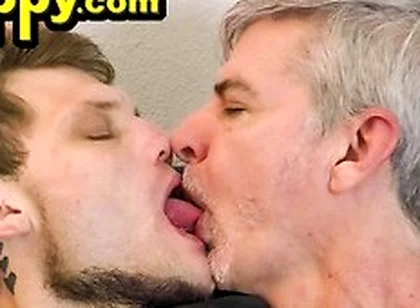 Richard Lennox And Jake Skittles Voraciously Kissing Each Other