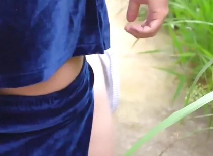 Cruising Fucking Outdoors with a Twink Femboy I Met at Pool