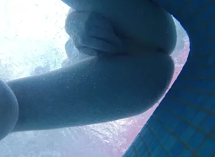 Amateur Pale Skin Redhead Guy with Hot Smooth Bum Caught Soft Playing (handjob, Footjob, Quick Blowjob, Ass Playing) Underwater