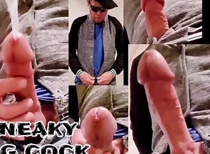 Sneaky Big Cock Has Massive Cumshot