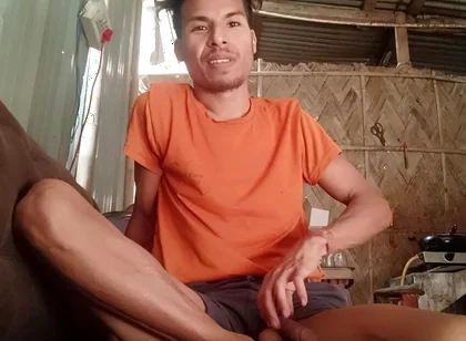 18 Year Old Playing with His Dick Cut Cock