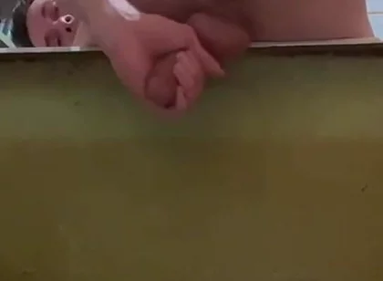 Masturbating a Cock and a Protruding Prolapse