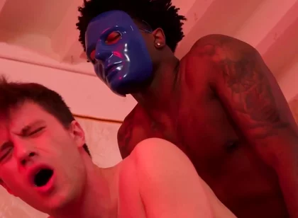 Masked Inked Stud Interracial Bareback Ends With Creampie