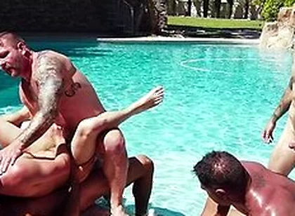 Summer Poolside Cock Fest And Dp With Johnny Rapid And Draven
