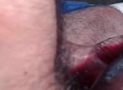 Dark-skinned Latino Man Playing with His Sex Toy and Masturbating His Thick, Uncut Cock